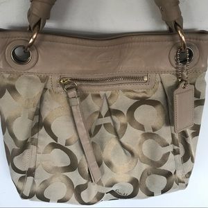 Leather and canvas Genuine coach purse